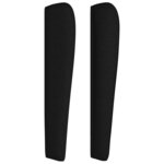 vidaXL Tête de lit avec oreilles Noir 203x23x118/128 cm Tissu