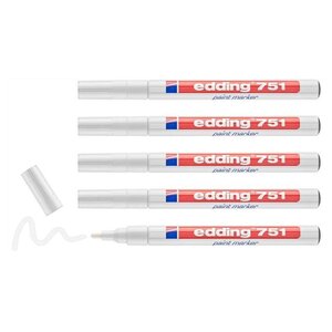 Marqueur Peinture 751 Blanc Pointe Ronde 1-2 mm x 5 EDDING
