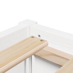 vidaXL Cadre de lit sans matelas blanc 140x190 cm bois de pin massif