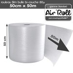 Lot de 20  rouleaux de film bulle d'air largeur 50 cm x longueur 50 mètres - gamme air'roll strandard