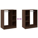 vidaXL Garde-robe chêne marron 77x48x102 cm bois d'ingénierie