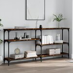 vidaXL Table console chêne fumé 160x29x75 cm bois d'ingénierie