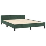 vidaXL Cadre de lit avec tête de lit Vert foncé 140x190 cm Velours
