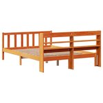 vidaXL Cadre de lit et tête de lit cire marron 140x200 cm bois de pin