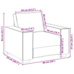 Canapé 3 pièces vidaXL avec coussins en tissu gris foncé
