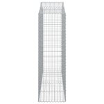 vidaXL Paniers à gabions arqués 18 Pièces 200x50x160/180 cm Fer galvanisé