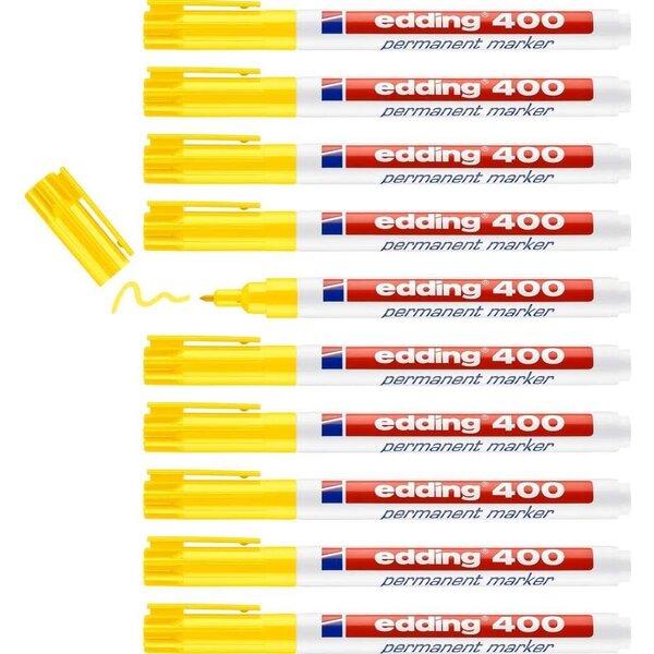 Marqueur Permanent 400 jaune 1 mm x 10 EDDING