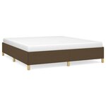 vidaXL Cadre de lit Marron foncé 180x200 cm Tissu