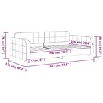 vidaXL Lit de repos gris clair 100x200 cm velours