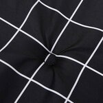 vidaXL Coussin de banc de jardin carreaux noir 150x50x4cm tissu oxford