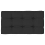vidaXL Canapé palette 2 places avec coussins Pin imprégné de noir