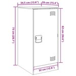 vidaXL Buffet blanc 34 5x39x73 cm acier