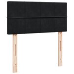vidaXL Sommier à lattes de lit avec matelas Noir 90x200 cm Velours