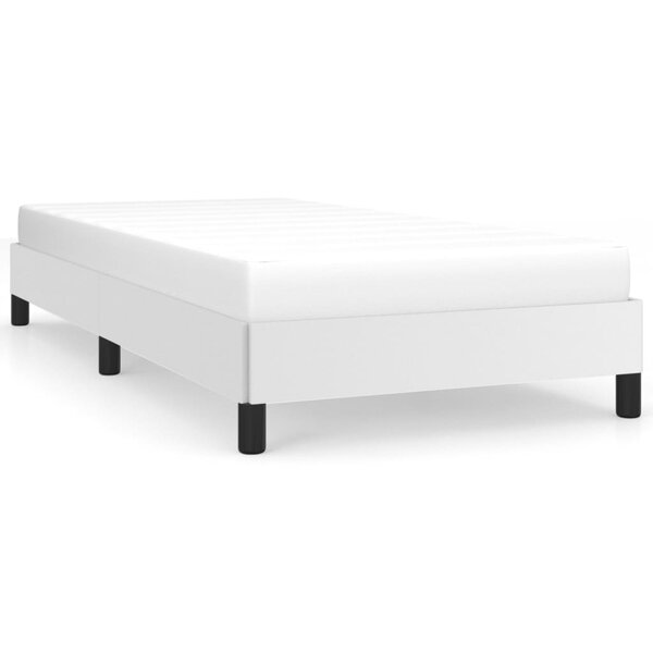 vidaXL Cadre de lit Blanc 90x200 cm Similicuir