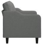 vidaXL Canapé à 2 places Gris foncé 120 cm Tissu