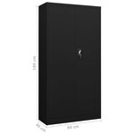 vidaXL Armoire à casiers Noir 90x40x180 cm Acier