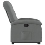 vidaXL Fauteuil inclinable Gris foncé Tissu