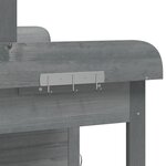 vidaXL Table de rempotage avec armoire gris bois massif de sapin