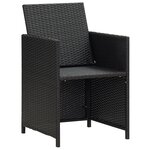 vidaXL Chaises de jardin lot de 4 Résine tressée Noir