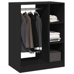 vidaXL Garde-robe noir 77x48x102 cm bois d'ingénierie