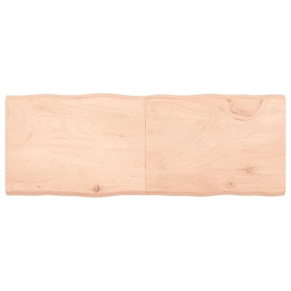 vidaXL Dessus de table bois massif non traité bordure assortie