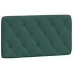vidaXL Cadre de lit avec tête de lit Vert foncé 100x200 cm Velours