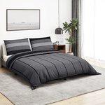 vidaXL Ensemble de housse de couette gris foncé 240x220 cm Coton