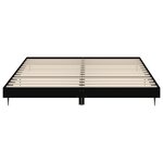 vidaXL Cadre de lit noir 200x200 cm bois d'ingénierie