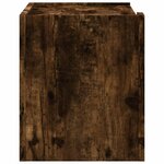 vidaXL Table de chevet murale chêne fumé 45x30x35 cm
