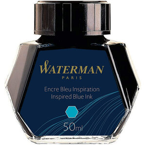 Waterman encre pour stylo plume couleur bleu inspiration flacon 50 ml