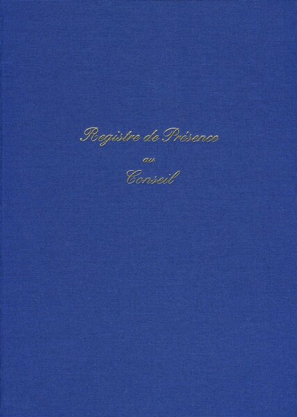 Registre PRESENCE AU CONSEIL 297 x 210 104 Pages Toilé Bleu ELVE