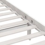 vidaXL Cadre de lit Blanc Bois de pin massif 150x200 cm Très grand