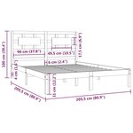 vidaXL Cadre de lit Bois de pin massif 200x200 cm