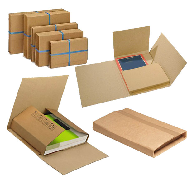 Lot de 5 Etuis croix d’expédition carton brun 310×220 épaisseur 10 à 60 mm