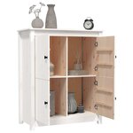 vidaXL Buffet Blanc 83x41 5x100 cm Bois massif de pin