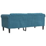 vidaXL Canapé à 2 places bleu velours