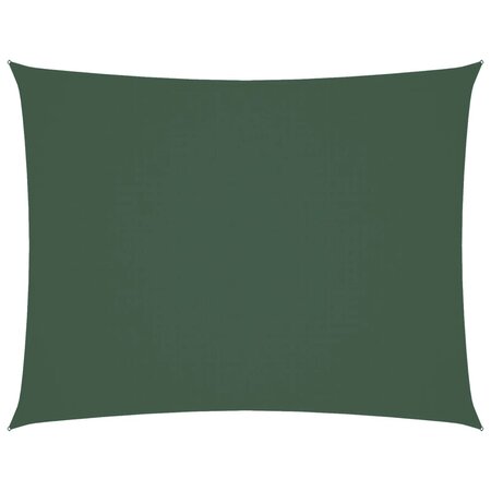 vidaXL Voile de parasol tissu oxford rectangulaire 4x6 m vert foncé