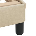 vidaXL Cadre de lit avec tête de lit Crème 90x200 cm Tissu