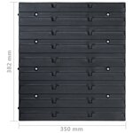 vidaXL Kit de bacs de stockage et panneaux muraux 39 Pièces Rouge et noir