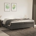 vidaXL Cadre de lit Gris foncé 200 x 200 cm Velours