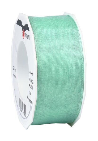 Organza four seasons 25-m-rouleau 40 mm  glauque laitonné