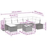 vidaXL Ensemble de canapé de jardin 8 pièces avec coussins gris en rotin synthétique
