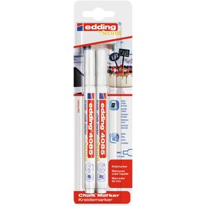Marqueur craie liquide 4085 blister de 2 blanc 1-2 mm x 10 EDDING