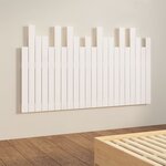 vidaXL Tête de lit murale Blanc 140x3x80 cm Bois massif de pin