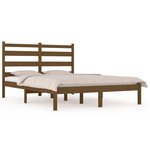 vidaXL Cadre de lit Marron miel Bois de pin massif 200x200 cm