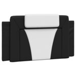 vidaXL Lit avec matelas noir et blanc 100x200 cm similicuir