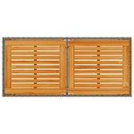 vidaXL Table de jardin avec dessus en bois d'acacia gris 115x54x74 cm