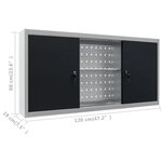 vidaXL Armoire à outils murale Style Industriel Métal Gris et noir