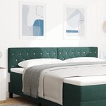 Tête de lit vidaXL Boutons en cristal capitonnés Vert foncé 180 cm Velours