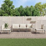 vidaXL Salon de jardin 5 Pièces avec coussins anthracite résine tressée